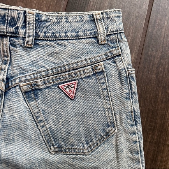 VTG Guess High Rise Distressed Denim Jeans Sz 30 - Picture 4 of 5